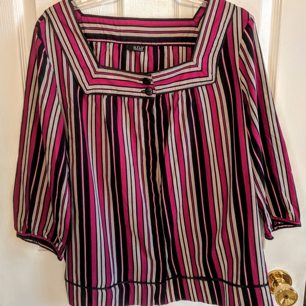 ANA ⭐ Modern Striped Peasant Top 18/20 XLG